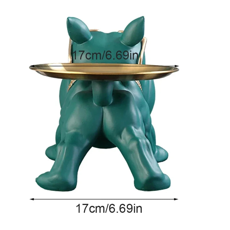 30cm Home Decor Bulldog Figurine. Dog Statue Storage Box