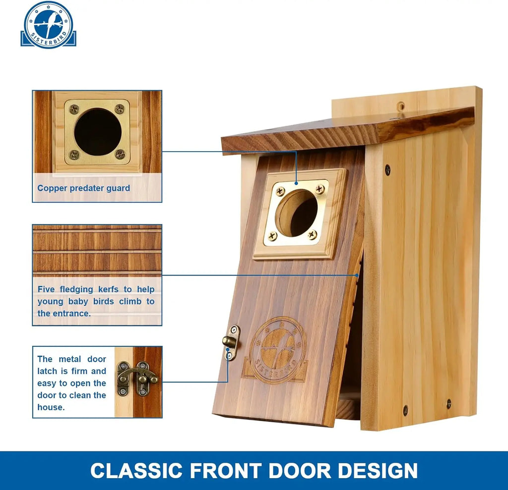 Premium Wooden Waterproof Bird Houses for Outdoors