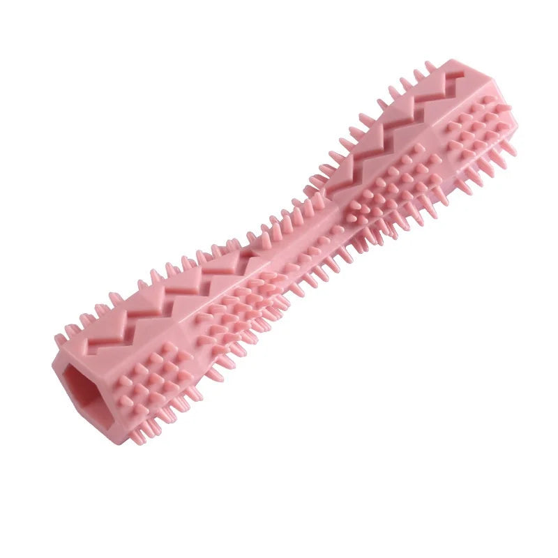 Dog Teething Toy. Chew Stick Bite Resistant Fun. Leak Proof Food Toy. Pet Teether Cleaner Stick