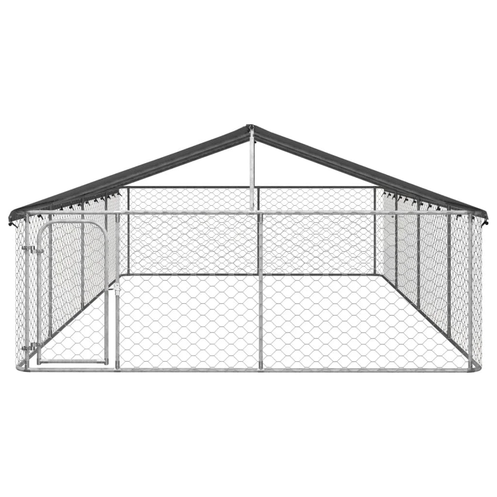 Outdoor Kennel with Roof 600x300x150 cm /100x100x150 cm/200x100x150 cm. Kennels and Fences for Dogs Galvanized Steel Large Kennel