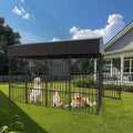 XXL Large Luxury Outdoor Dog Kennel with Roof & Cover