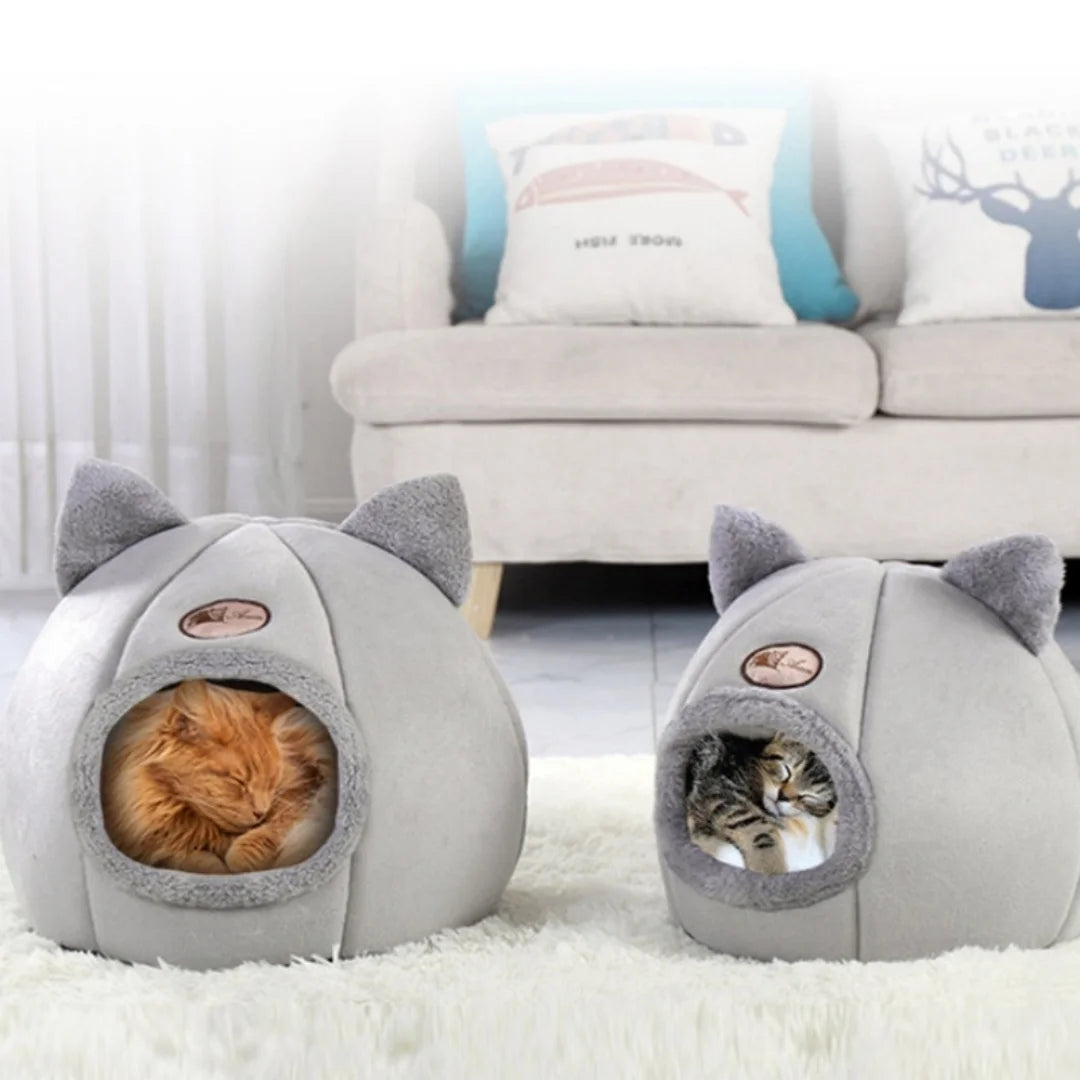 Cat Bed with Cat Ears. Comfortable and Soft Machine Washable