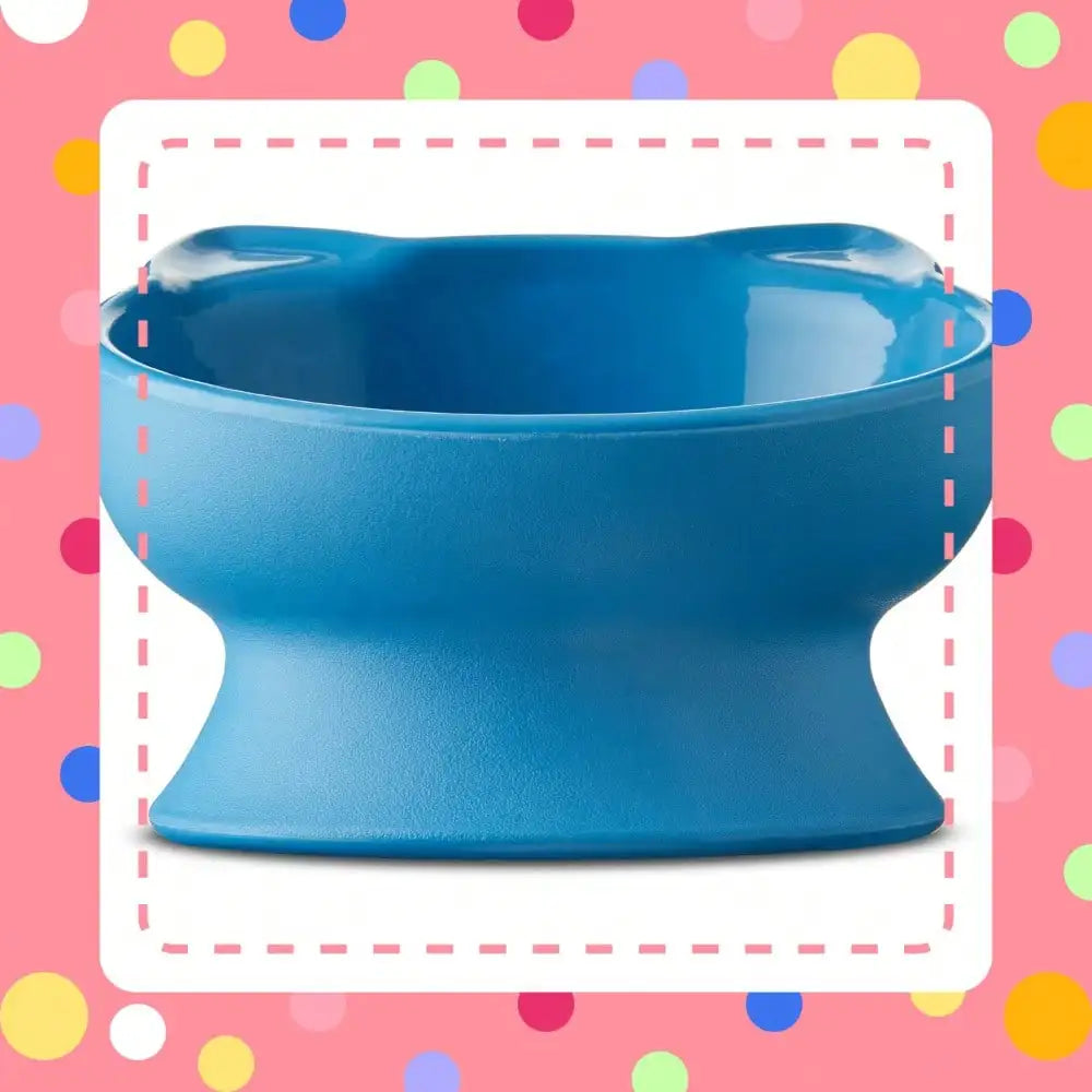 Plastic Dishwasher Safe Elevated Cat Ear Feeding Bowl