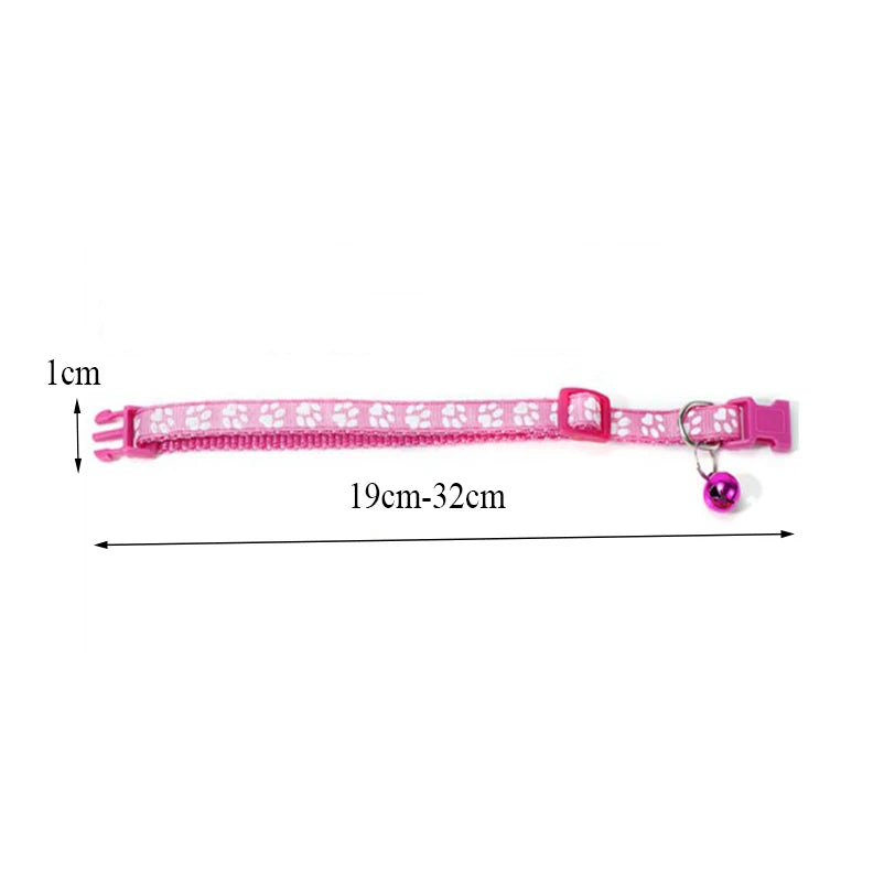 Fashion Pet Cats Collar. Colorful Pattern. Cute Bell.