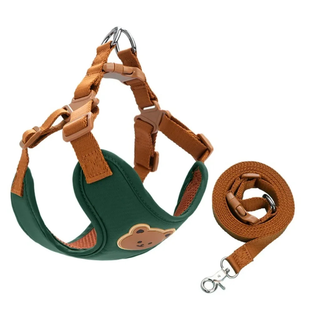 Creative Cute Pet Harness and Leash. Anti-Escape Adjustable Cat Chest Strap Vest