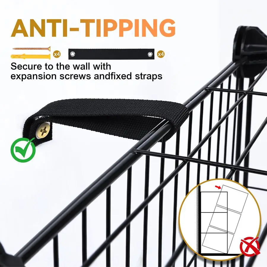 Cage, 3Tier DIY Cat Enclosures. Cat Playpen Indoor and Outdoor with Hammock. Detachable Metal Wire Kennel