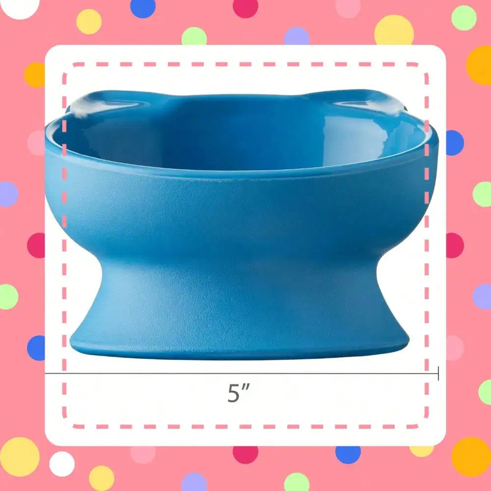 Plastic Dishwasher Safe Elevated Cat Ear Feeding Bowl