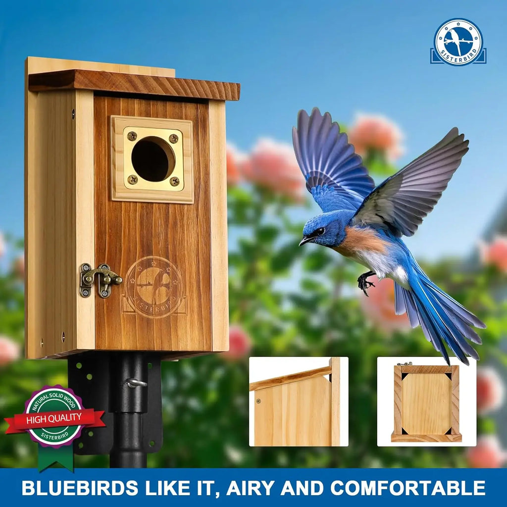 Premium Wooden Waterproof Bird Houses for Outdoors