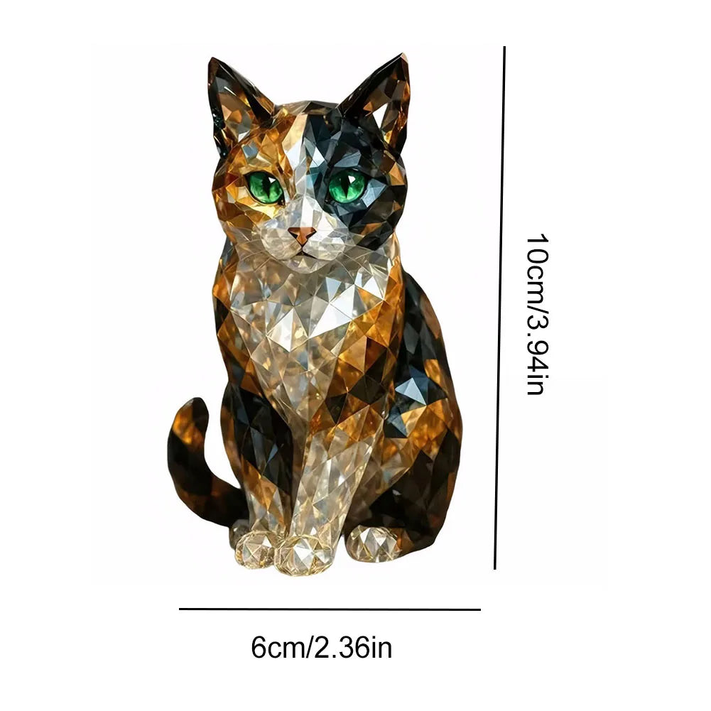 Fake Crystal Animal Sculptures Cat/Dog Figurines