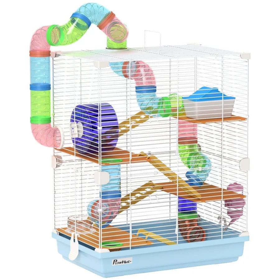 5 Tier Hamster Cage with Tubes and Tunnels