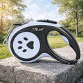 Retractable Dog Leash with 360° Tangle-Free Design, 16 ft Durable Nylon Tape, One-Handed Brake, Pause & Lock, Black