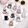 Pet Lover Cat Dog Acrylic Keychain Charms