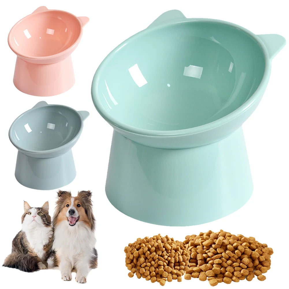 Elevated and Tilted Cat Food Bowl