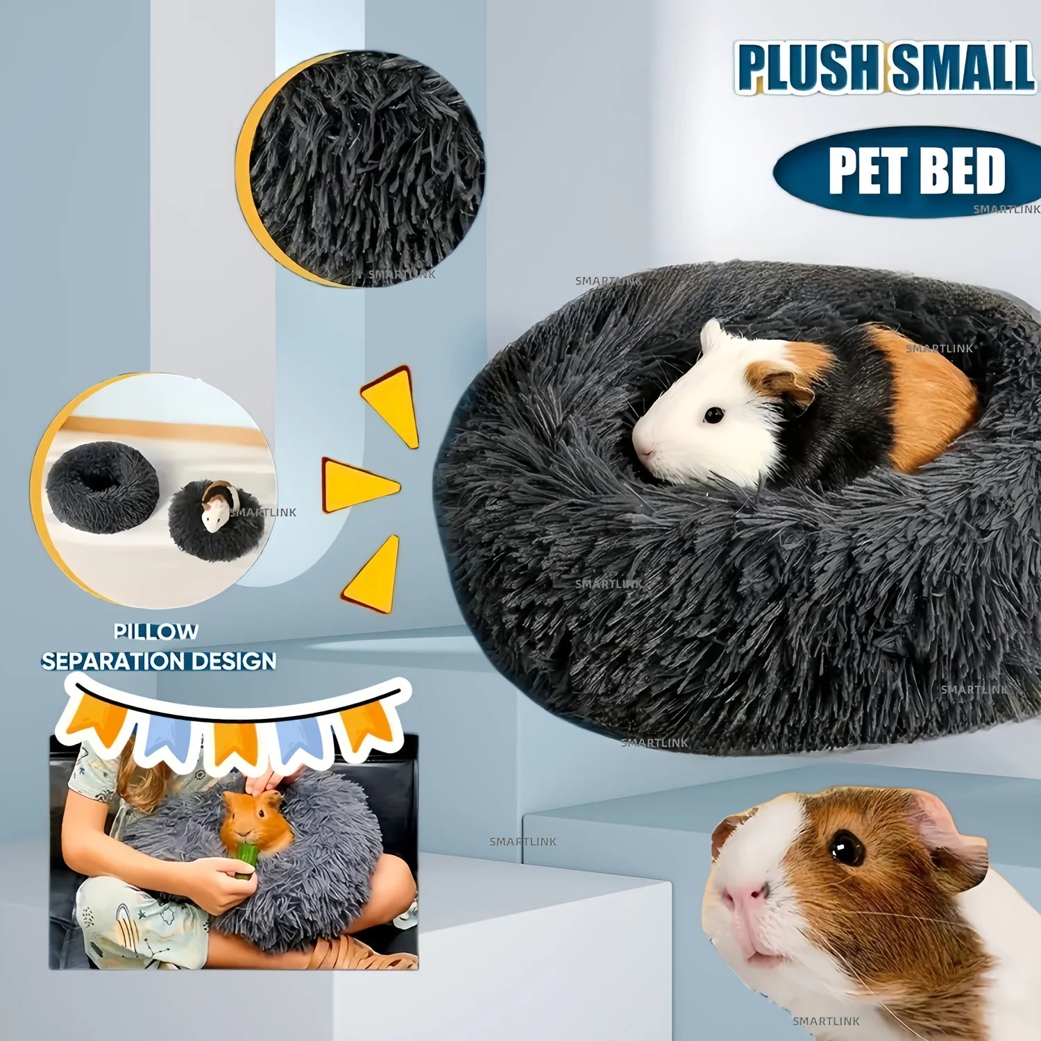 Plush Guinea Pig Bed Soft Hamster Bed