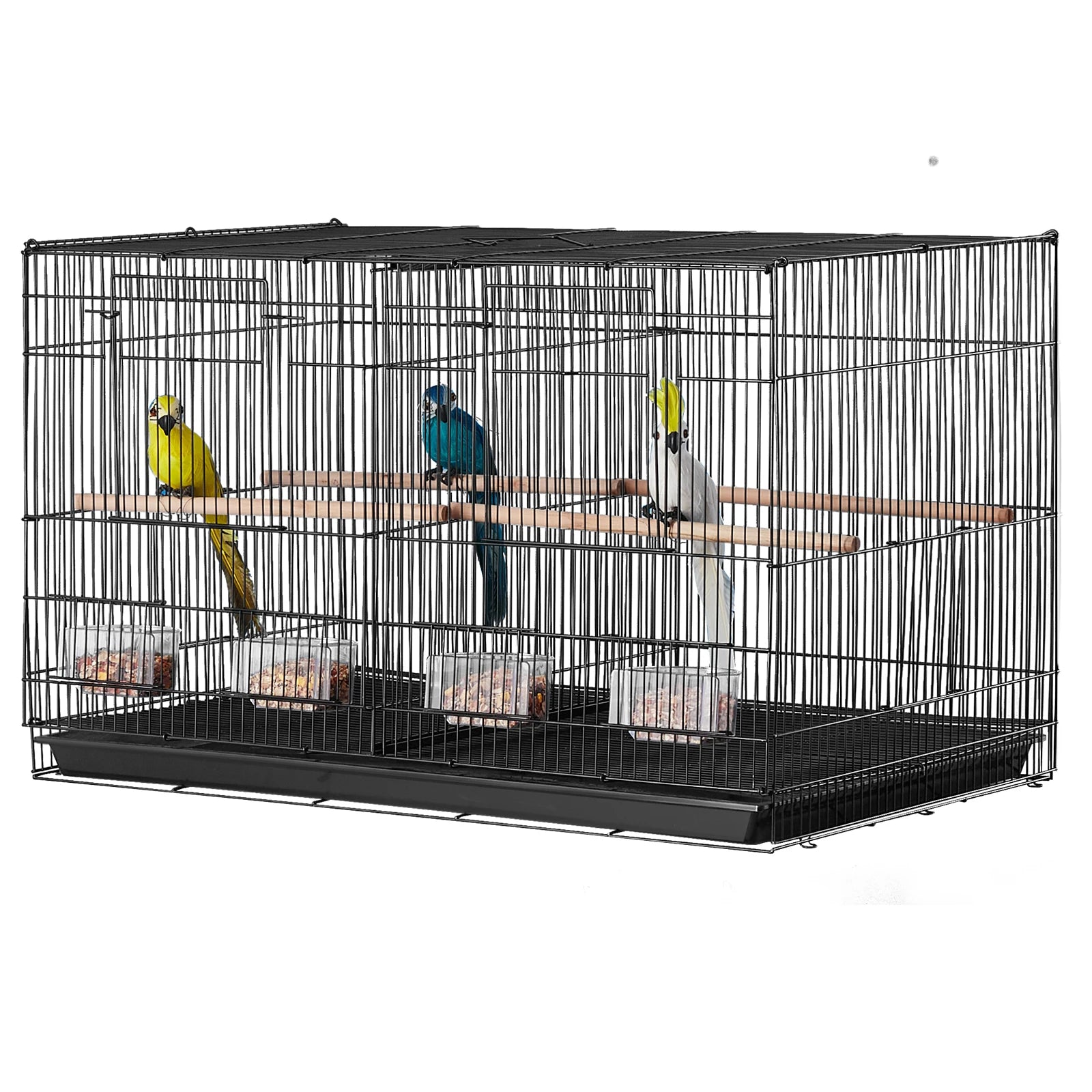 30In Flight Bird Cage that's Stackable, Divided with Handle and Perche