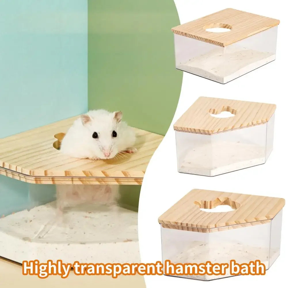 Acrylic Fully Transparent Large Pet Hamster Sand Bath