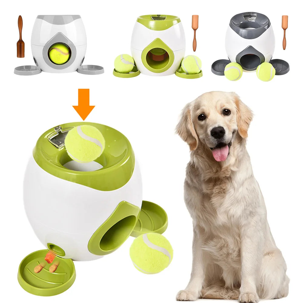 Automatic Dog Ball Launcher. Food Reward Machine. Interactive Dog Ball Thrower for Medium & Small Dogs