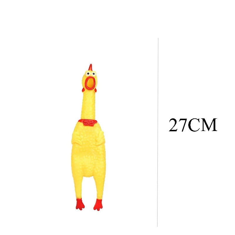 Squeaky Screaming Chicken Pet Toy
