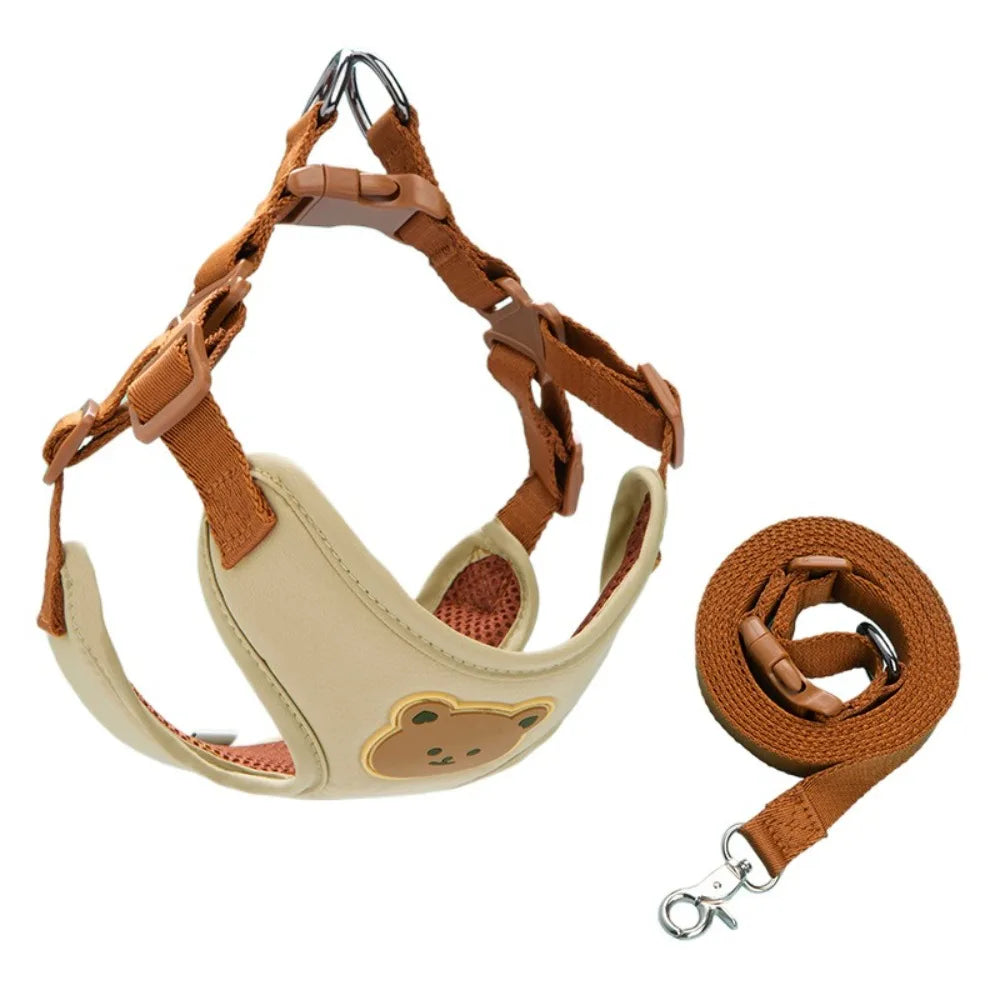 Creative Cute Pet Harness and Leash. Anti-Escape Adjustable Cat Chest Strap Vest