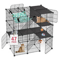 Cage, 3Tier DIY Cat Enclosures. Cat Playpen Indoor and Outdoor with Hammock. Detachable Metal Wire Kennel