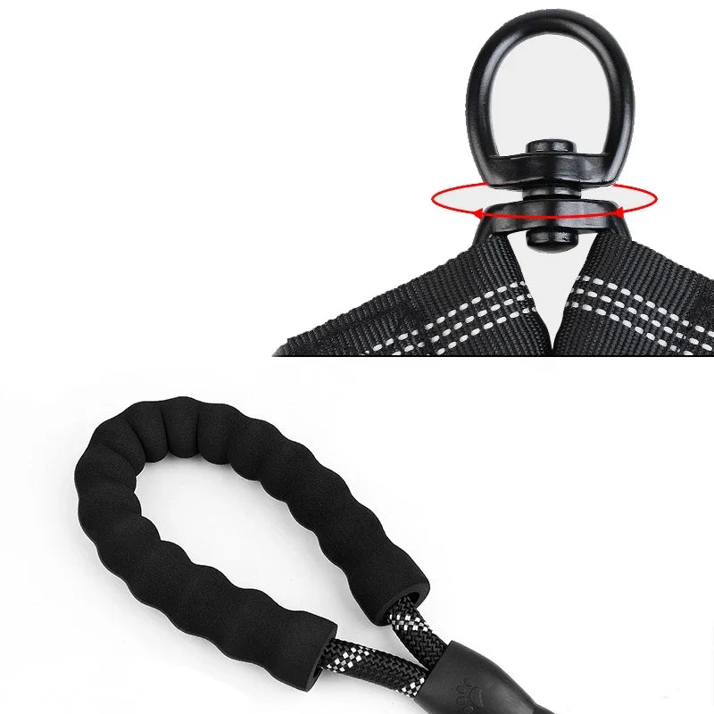 Pet Dog Double Leashes Elastic Rope Two Heads Nylon Two Dogs Collars Harness Leads.