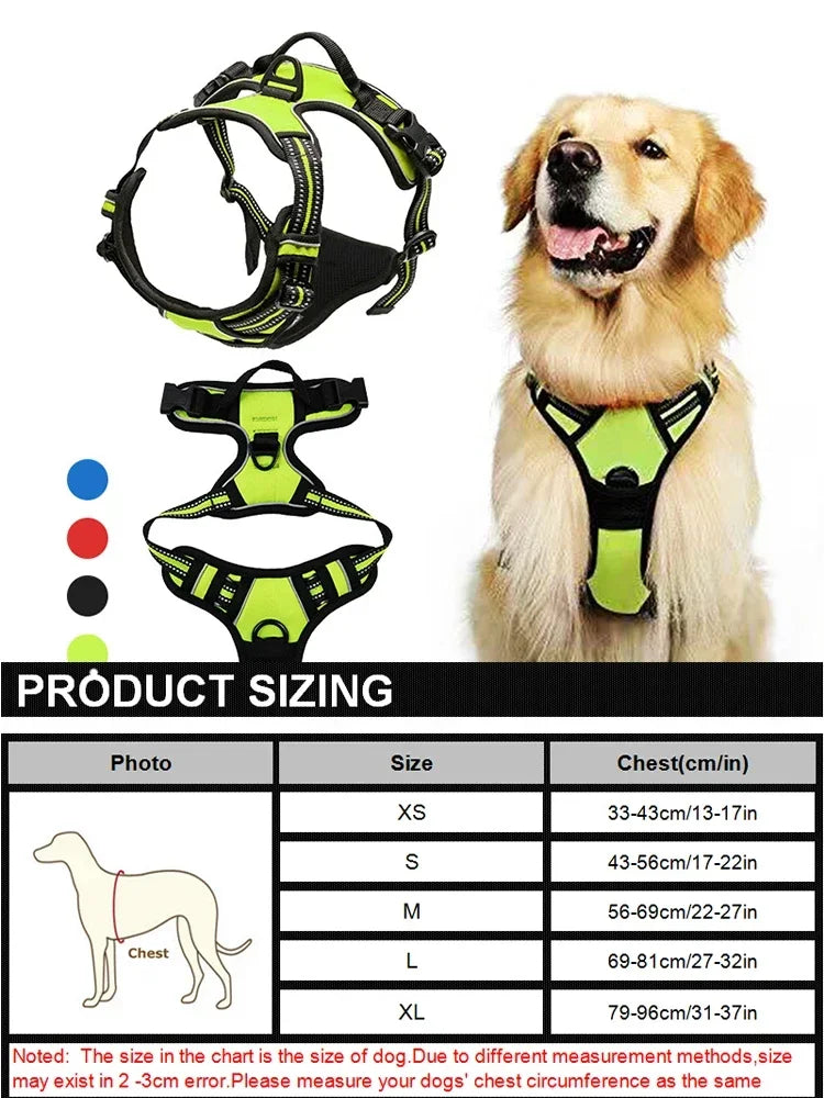 Pet Dog Harness Reflective Adjustable Breathable Vest for Small, Medium, Large Dogs, Cat and Puppy's