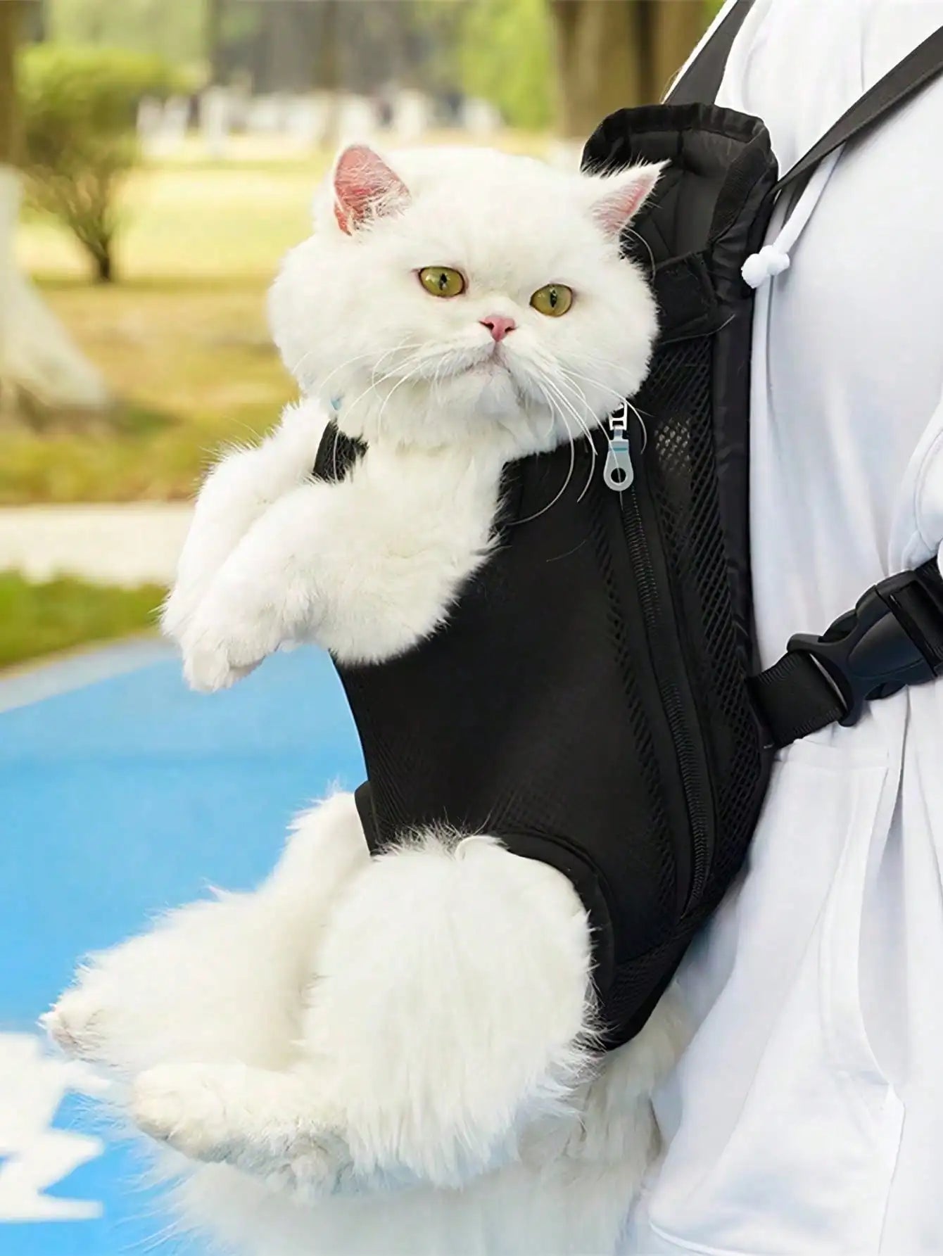 1pc Pet Chest Backpack, Breathable Outdoor Cat Dog Carrier