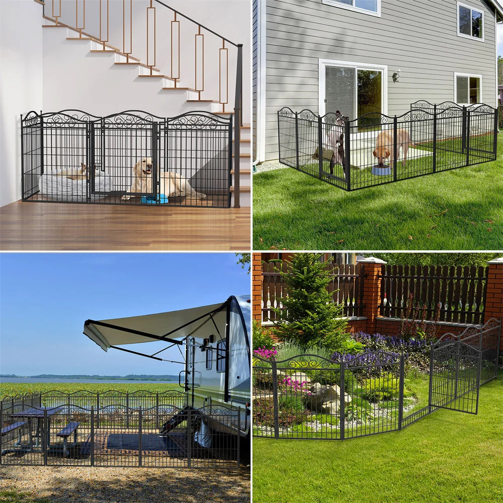 Heavy Duty Dog Playpen. 8 Panels Pet Kennel Pen