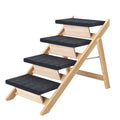 Wooden Dog Stairs. Foldable Non-slip Portable Pet Ladder for Small Animals Climbing