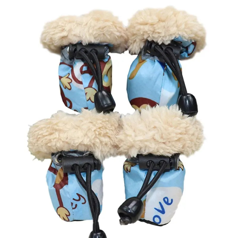 4 Pack Winter Dog Boots