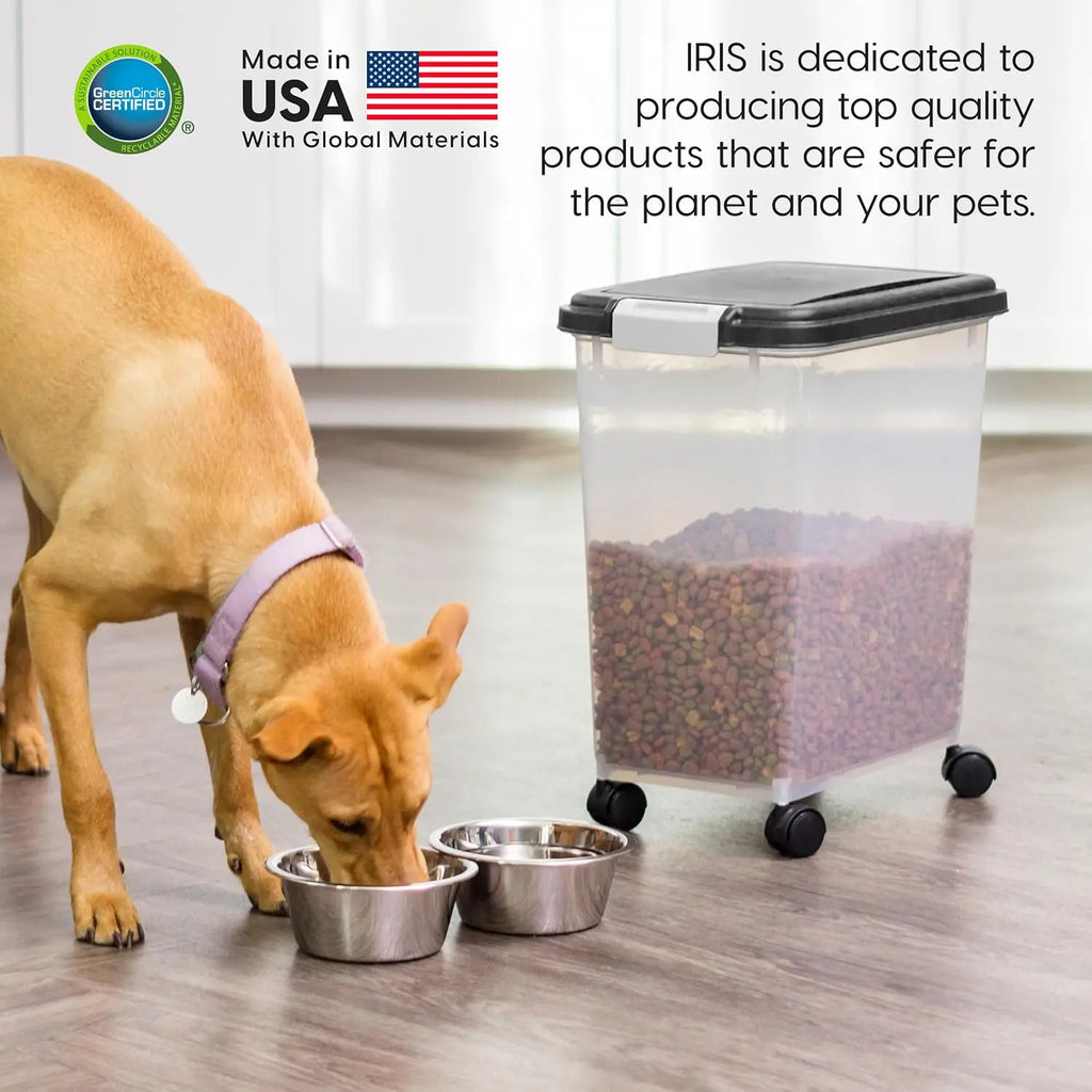 Airtight Pet Food Container. Available in different sizes, and is on Wheels