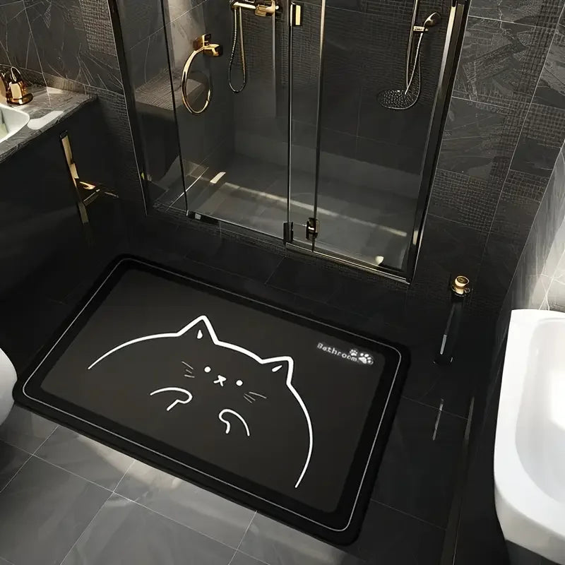 2pcs Bath Mat Rug Rubber Backing Non Slip Quick Dry Absorbent  Bathroom Rugs. Soft Pet Feeding Mat. Washable