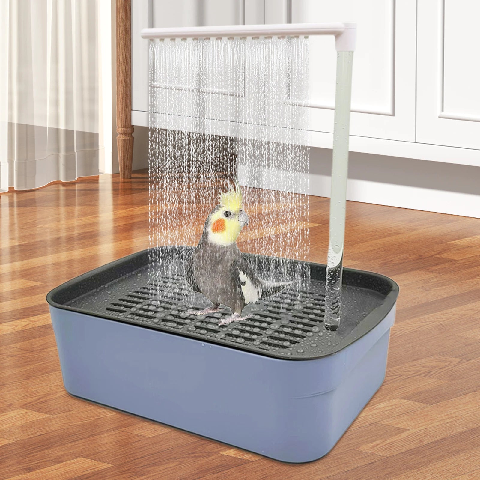 Parrot Automatic Bathtub. Bird Bath with Circulating Water Shower