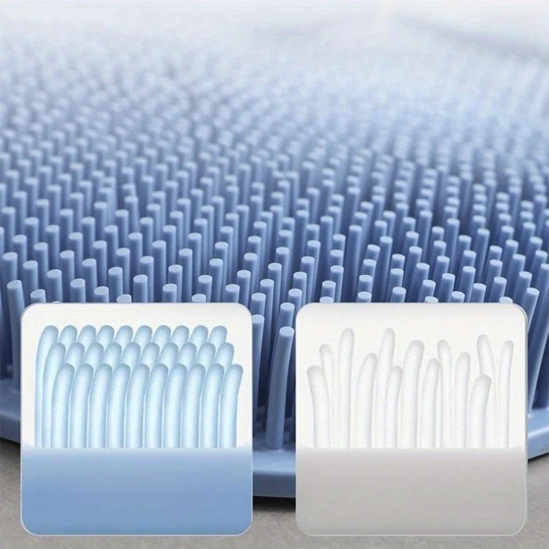 Cat Massage Brush & Scratcher 2-in-1 | Self-Grooming Tool with Rubber Bristles