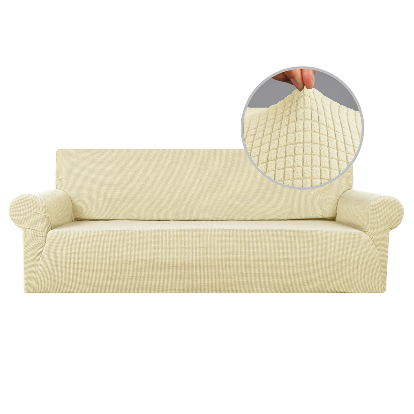 Jacquard Stretch Couch Cover. Universal Sofa Covers to help protect your couch from Dogs and Cats. Pets Friendly and Washable Furniture Protector. Fitted Sofa Slipcovers