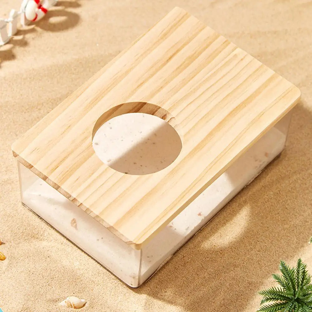 Acrylic Fully Transparent Large Pet Hamster Sand Bath